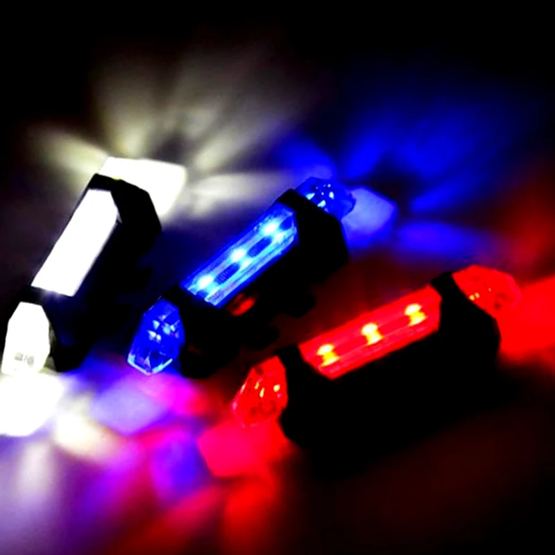 

New mountain bike tail lamp USB charging night riding led highlight safety warning light signal light riding equipment