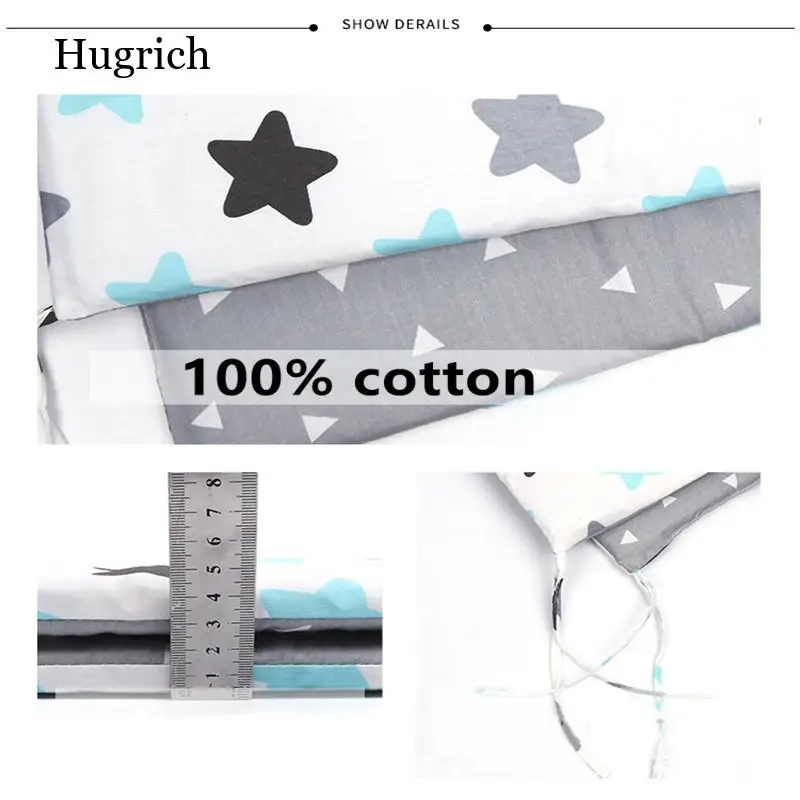 

Baby Nursery Nordic Stars Design Baby Bed Thicken Bumper One-Piece Crib Around Cushion Cot Protector Pillows Newborns Room Decor