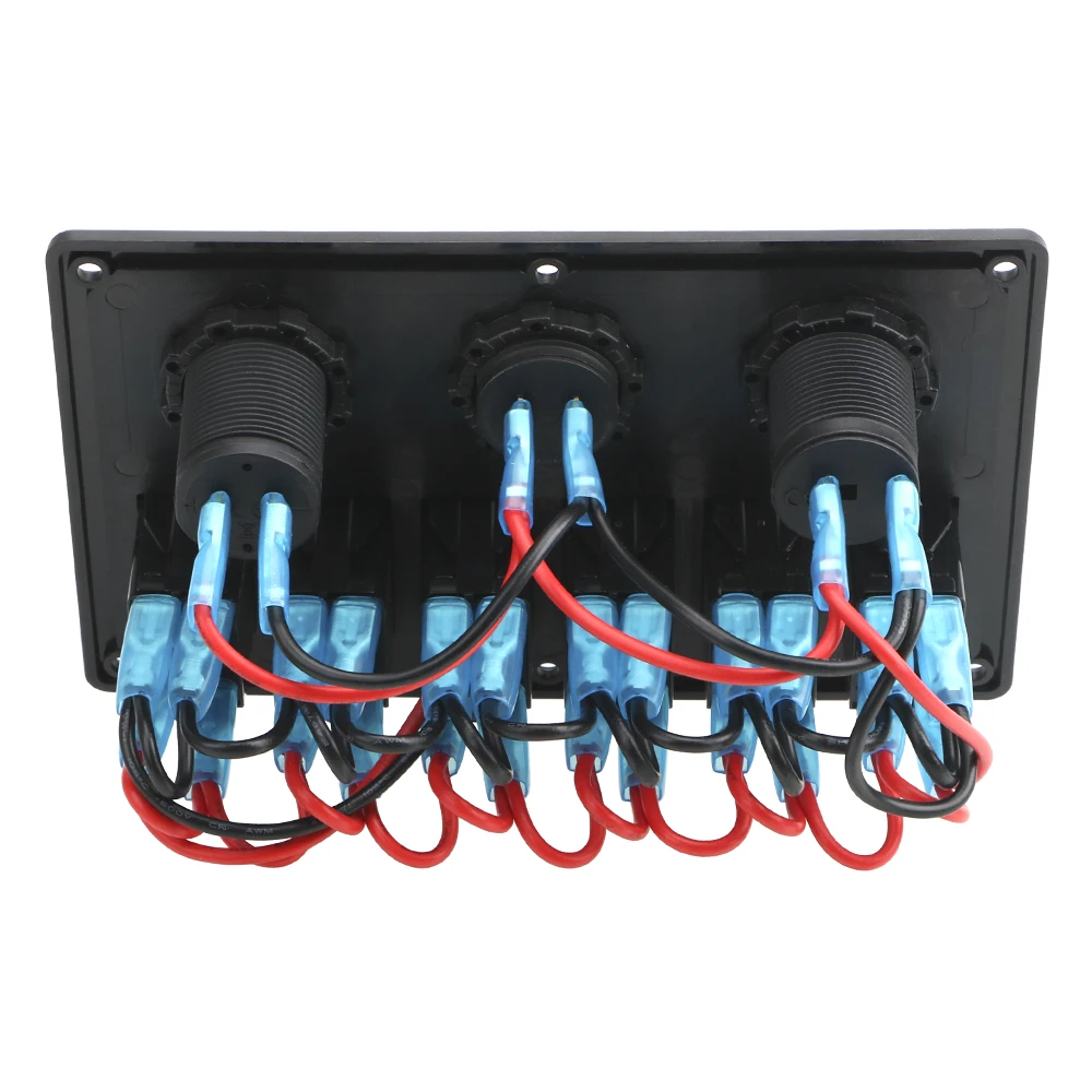 А двойной USB слот гнездо 6 клавиш клавишный переключатель панель без