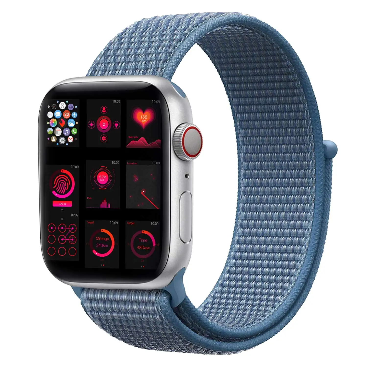 Ремешок для наручных часов Apple Watch Series 5 4 40 мм 44 браслет нейлоновый Браслет спортивный бесшовный ремешок для iwatch серии 3/2/1 38 мм 42 мм аксессуары - Цвет ремешка: cod-blue