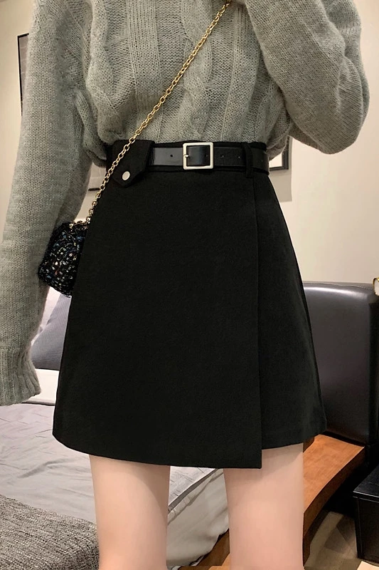 

Women Skirts 2021 Spring Summer Skirts Female High Waist Lace Up Big Hem Mini Skirt For Girls A-Line Skirt My Style