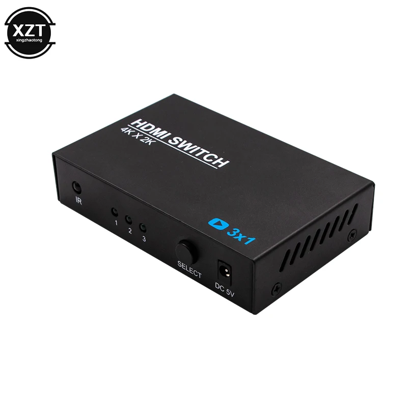 Коммутатор HDMI с 4 портами разветвитель 4K * 2K 1080P адаптер для видео 3x1 usb кабелем ИК