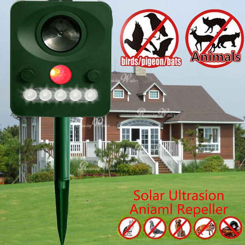 Ультразвуковой репеллент для животных на солнечных батареях с