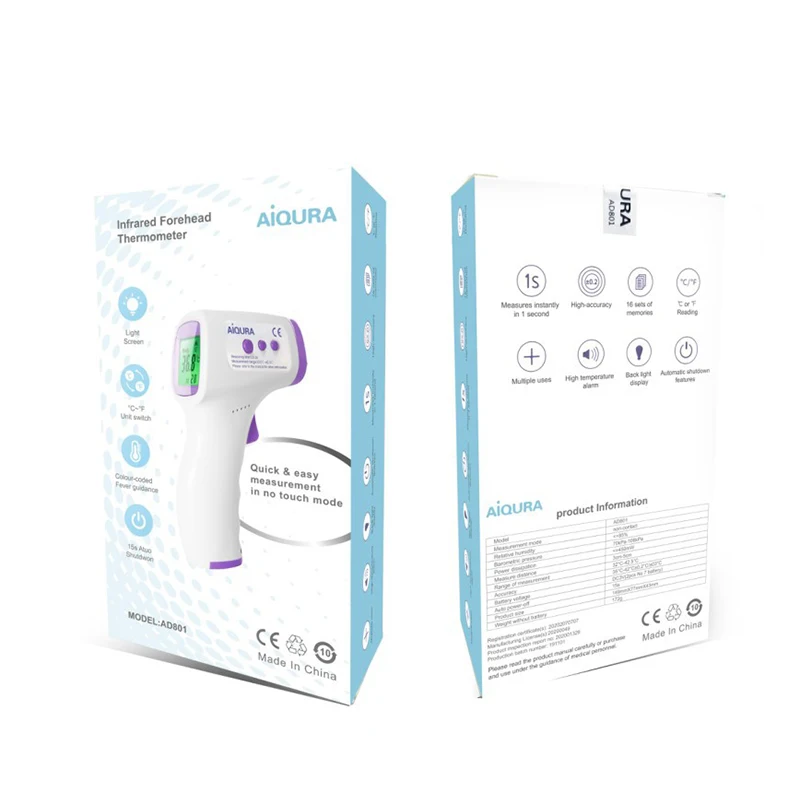 

Digital Infrared Thermometer Non-Contact Detect Home Pyrometer Smart Temperature Measuring Forehead Temperature Scanner Sensor