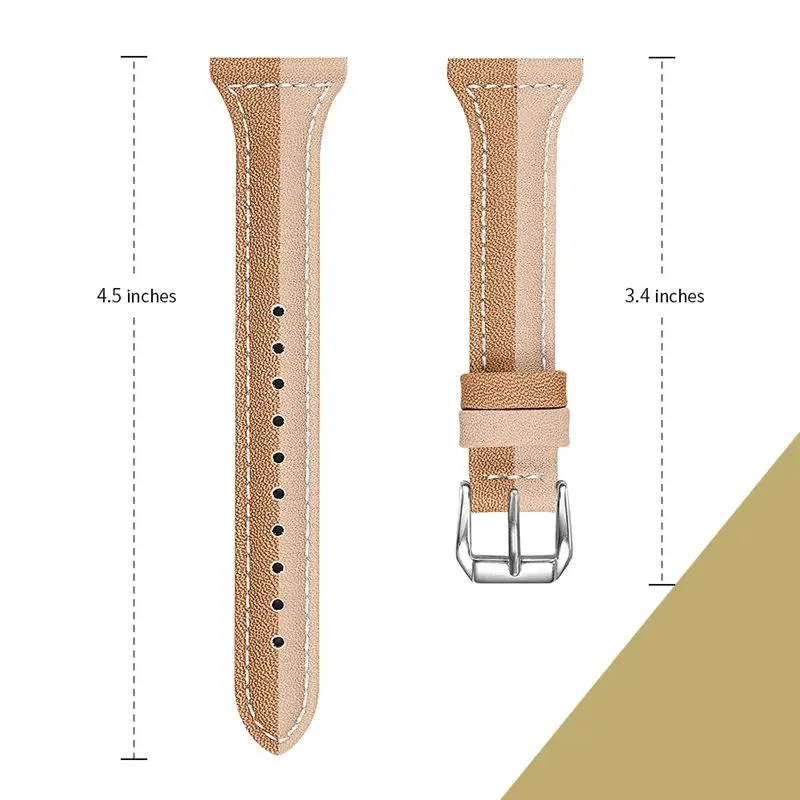OULUCCI ремешок из натуральной кожи для Fitbit versa, ремешок на запястье браслет fit bit Lite Verse 2 Band аксессуары - Цвет: beige coffee