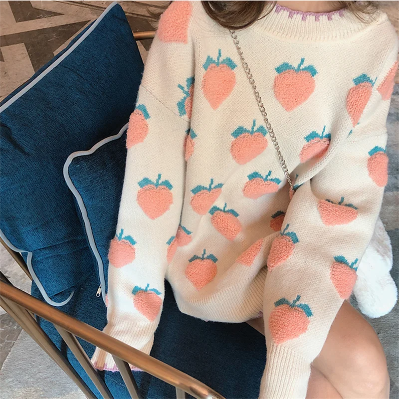 

Женский свитер с длинным рукавом, теплые вязаные пуловеры, повседневное пальто для женщин на осень-зиму