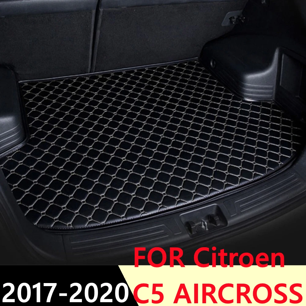 

SJ Custom Waterproof Car Trunk Mat AUTO Tail Boot Tray Liner Cargo Carpet Pad Protector Fit For Citroen C5 AIRCROSS 2017 2018-20