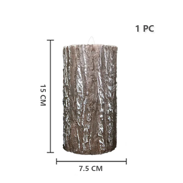 Size 75 x 150mm Беспламенная Электронная свеча сосновый ночник в форме парафин СВЕТОДИОДНЫЙ свеча восковая свеча для вечерние рождественские украшения для дома и свадьбы - Цвет: Size 75 x 150mm