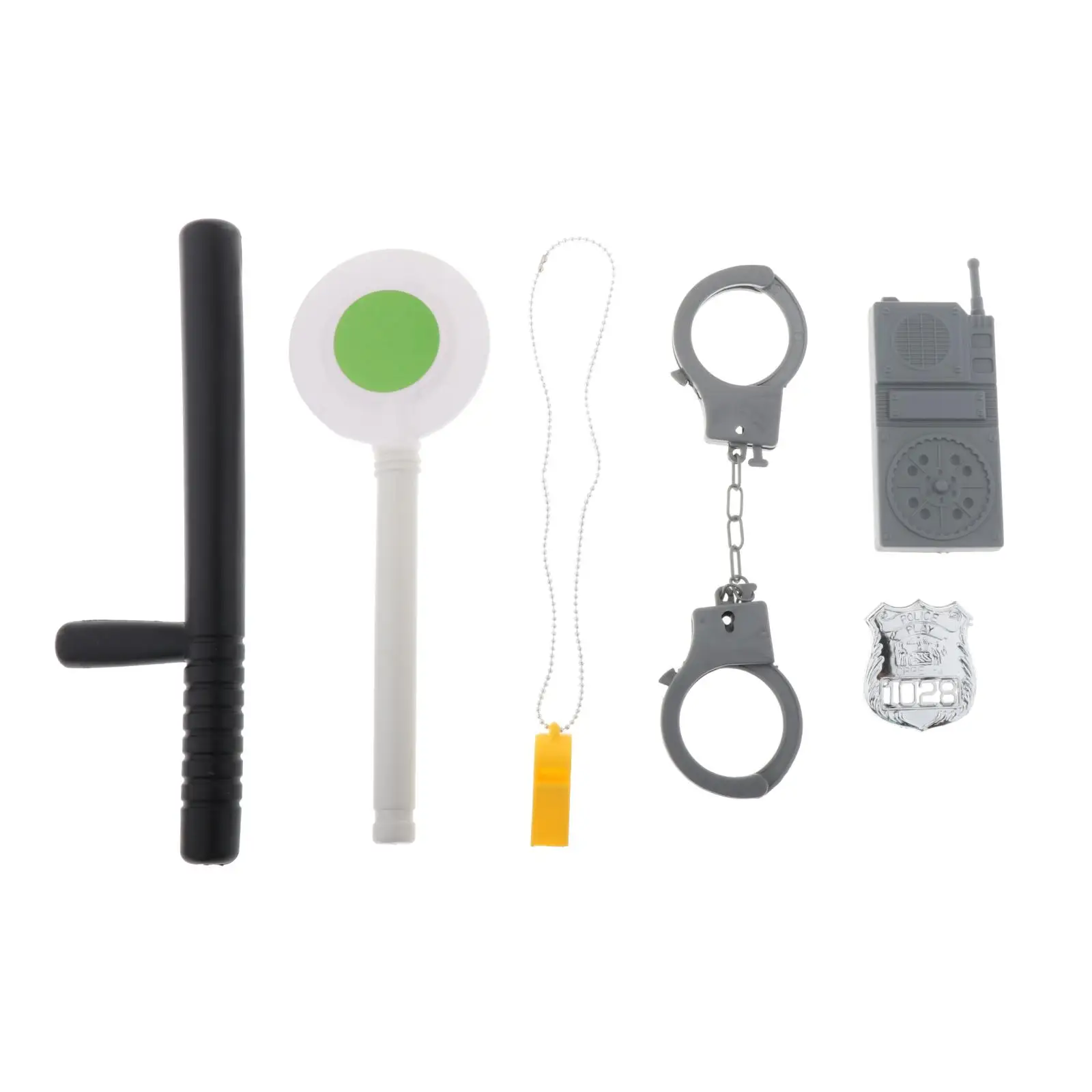 

7PCS/Set Fancy Dress Costume Toy Policeman Officer Coat Badge Walkie Talkie