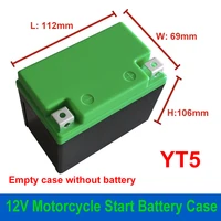 motorcycle start battery case yt5 for 12v 5ah 7 5ah 12 5ah 15ah 17 5ah lithium battery pack 15pcs 18650 cells 3s5p plastic shell