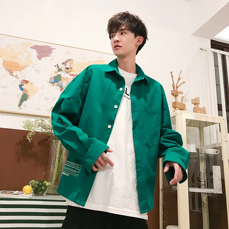 Новинка весна-осень 2020 Молодежная Популярная свободная рубашка с принтом на