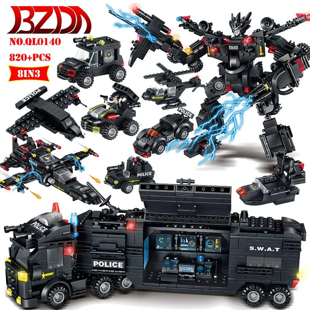 Конструктор BZDA SWAT Детский конструктор городской полицейский участок подарок