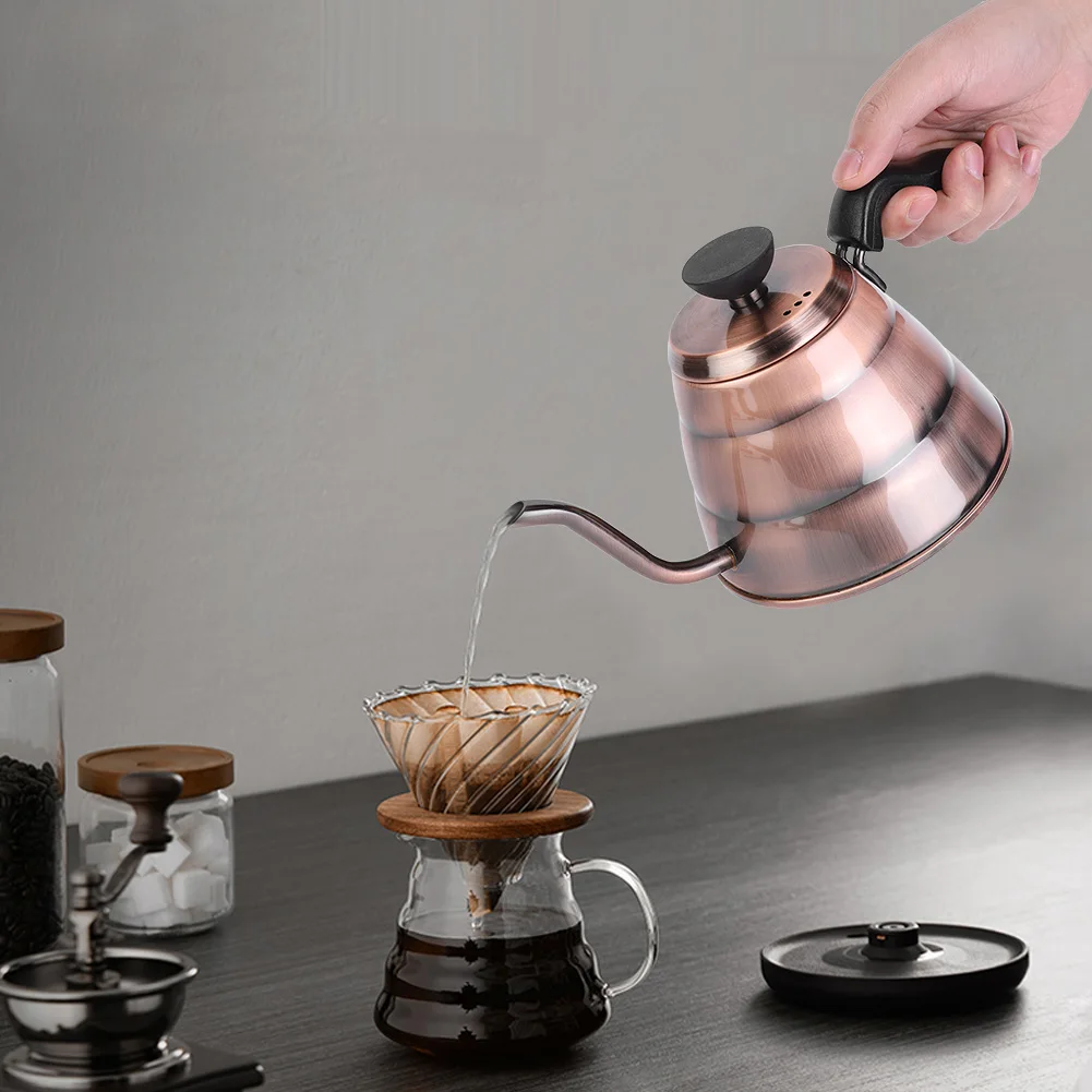 

Stainless Steel Coffee Drip Gooseneck Kettle Pot Teapot Kettle Tea Maker High Quality Bottle Kitchen Accessories 1L