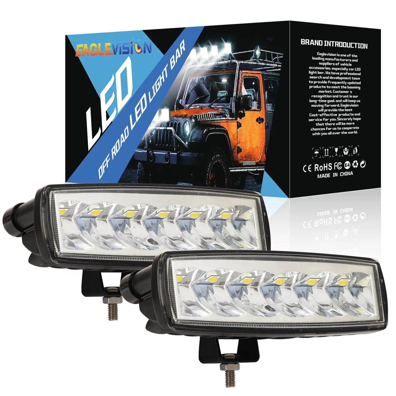 6 дюймовый светодиодный рабочий светильник Бар Offroad точечный 12V брус поточного s