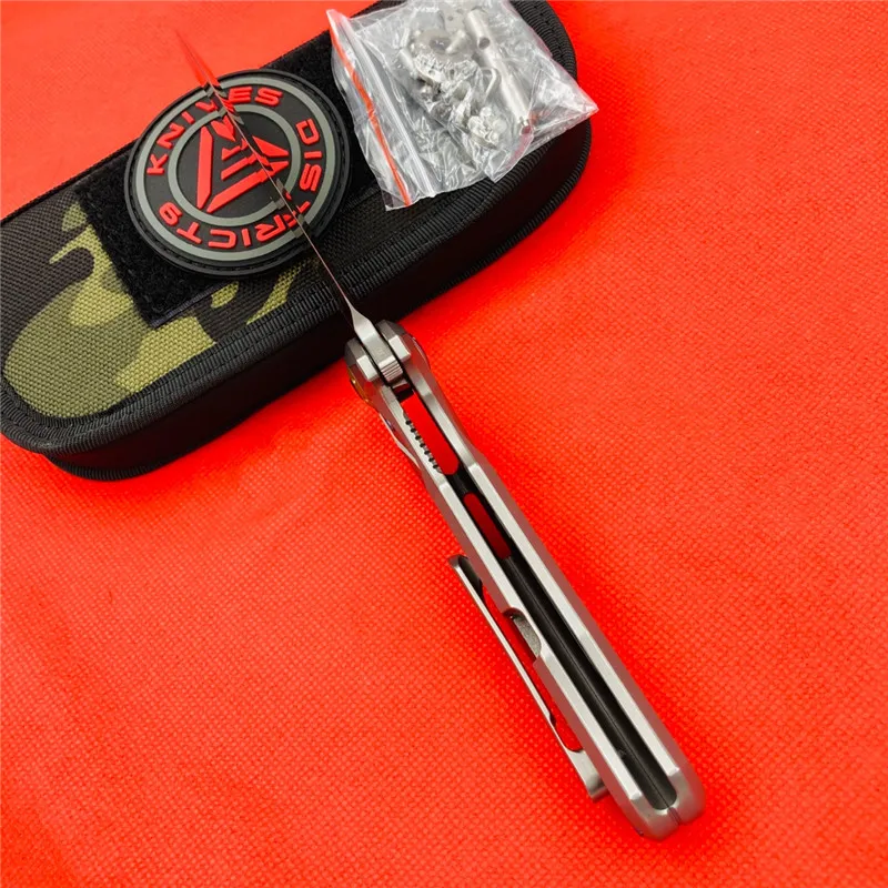 Район 9 складной нож M390 лезвие титановая ручка охотничьи ножи для выживания на