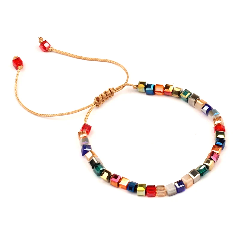 Новый модный стиль женский браслет стеклянные хрустальные браслеты подарки