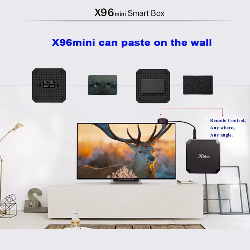 ТВ-приставка X96 Mini 2 + 16 ГБ Android 7.1.2 Wi-Fi 4 ГГц S905W ядра 4K | Электроника