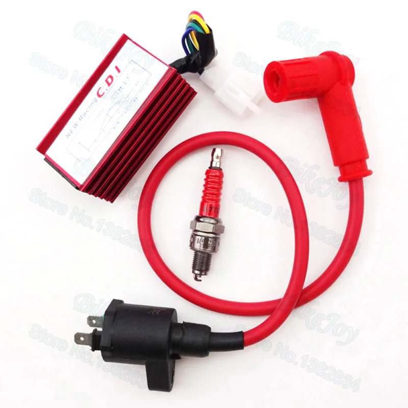 Гоночная катушка зажигания и 5 pin AC CDI и A7TC Свеча зажигания для 50 70 90cc 110cc 125cc 140cc 150cc 160cc двигателя питбайк ATV Quad