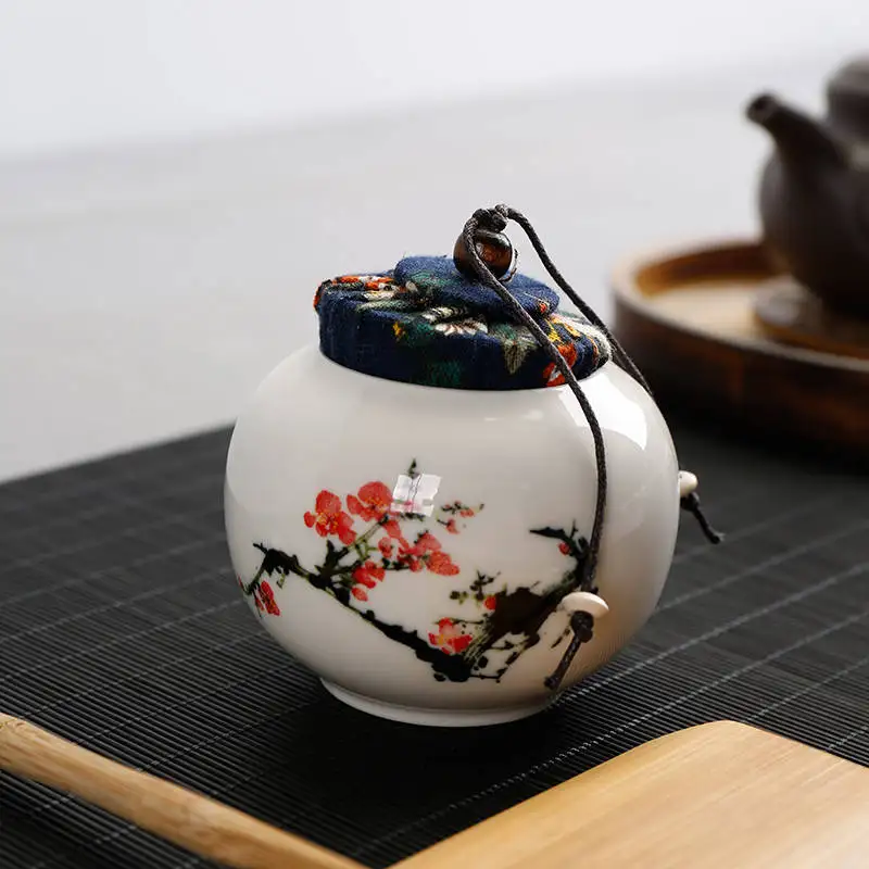 Керамика мини Чай коробка Кухня канистры банки для специй емкость хранения пищи