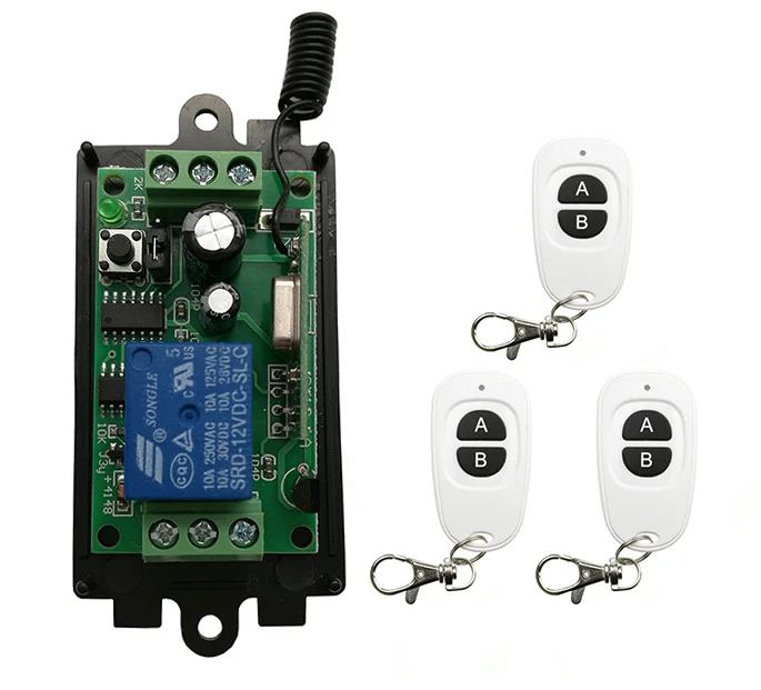 DC 9V 12V 24V 1 CH 1CH RF беспроводной мини переключатель релейный приемник пульты