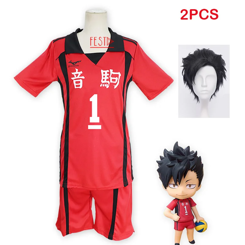 Аниме Haikyuu Cosplay Костюм Nekoma форма Kuroo Tetsurou Volleyball Club футболка спортивная Майки