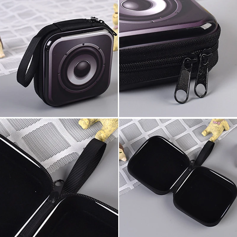 Creative Tinplate Coin Purse Earphone Storage Bag Retro Record Tape Coin Purse Key Coin Bag For Children Boys Girls Coin Wallet images - 6