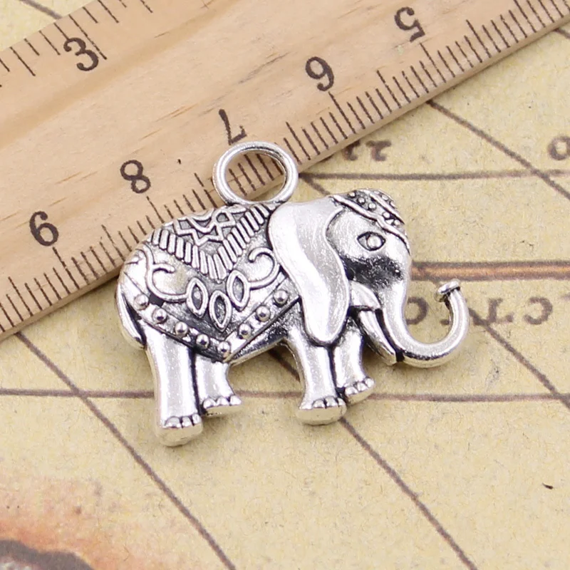 

3pcs Charms Elephant 28x31mm Tibetan Silver Pendants Antique Jewelry Making DIY Handmade Craft For Bracelet Necklace
