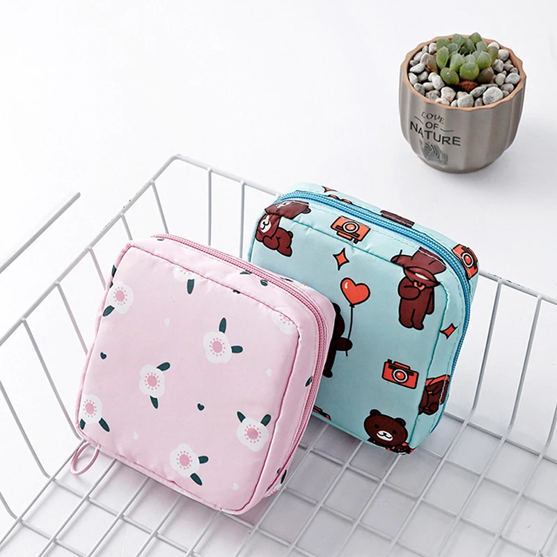 

Women Tampon Storage Bag Sanitary Pad Pouch Diaper Nappy Napkin Cosmetic Bags Ladies Makeup Bag Girls Tampon Holder Organizer