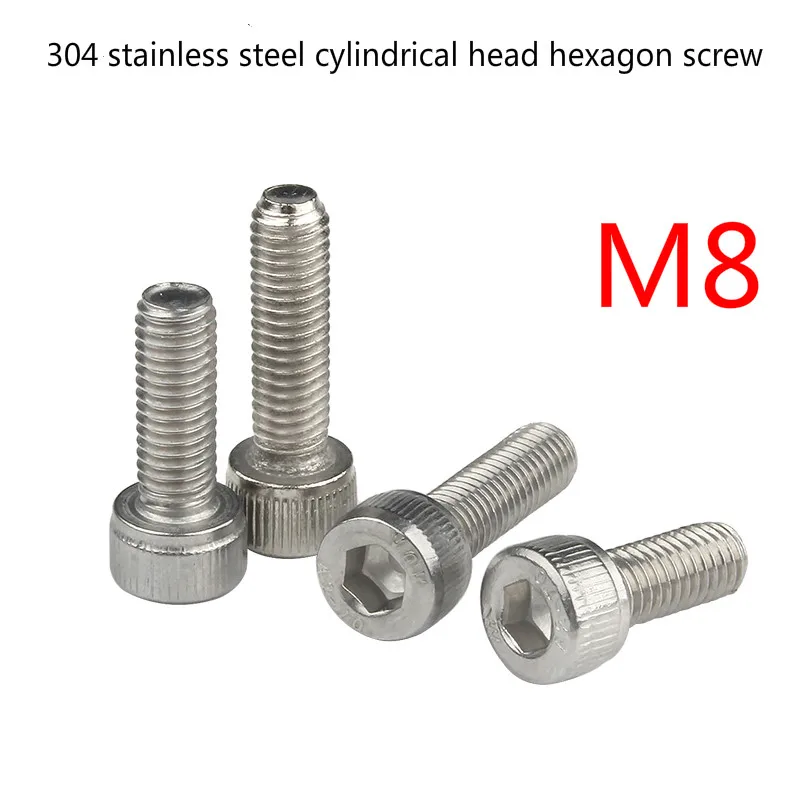 304 головка цилиндра из нержавеющей стали шестигранный винт накатанная чашки Болт