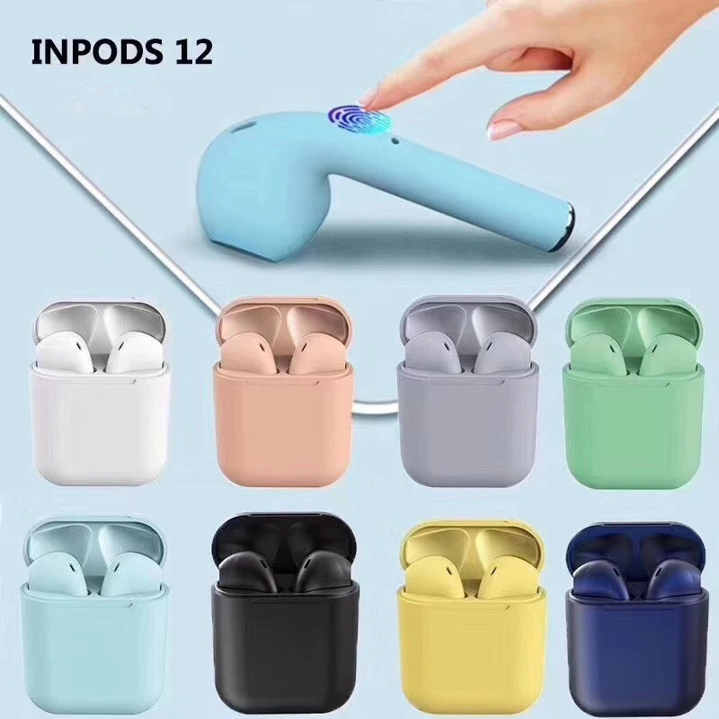 Inpods 12 TWS Беспроводные bluetooth 5 0 наушники IPX5 водонепроницаемые спортивные сенсорные
