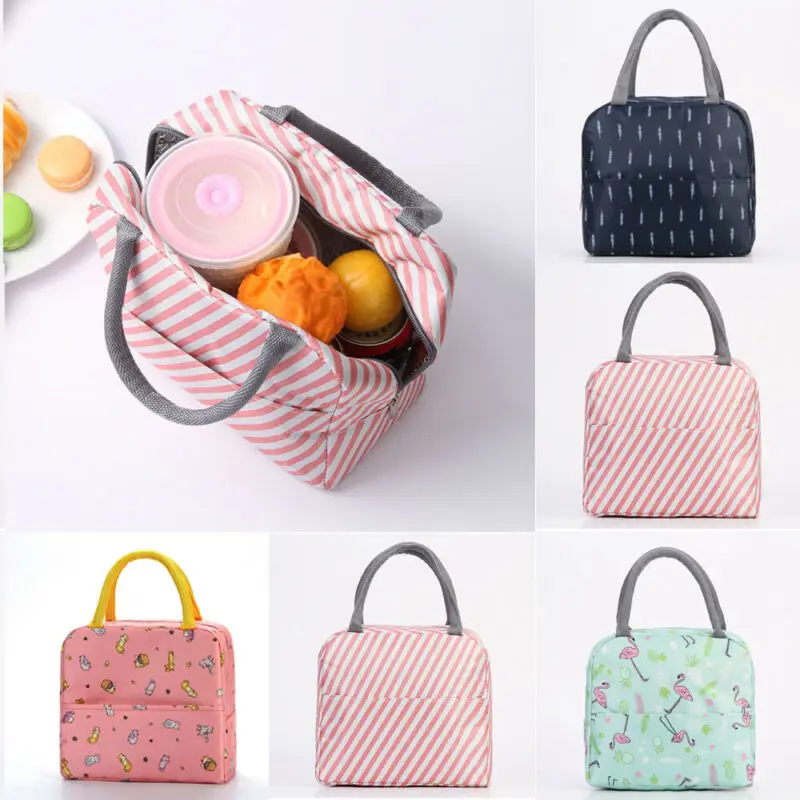 Сумка для еды Водонепроницаемая портативная изолированный охладитель полосатый принт Оксфорд открытый ящик для хранения сумка для пикника