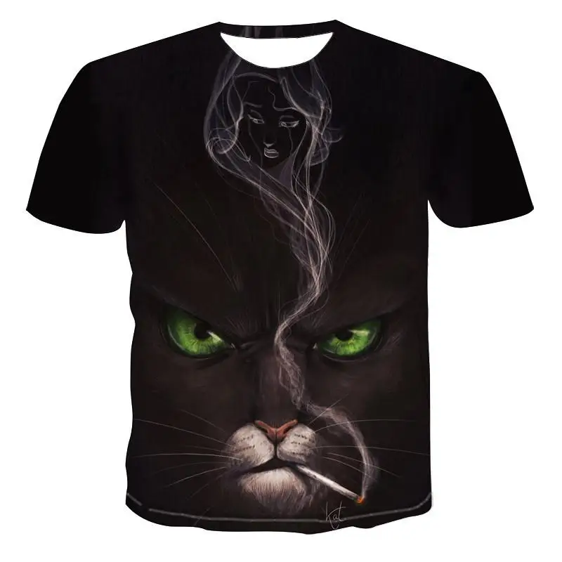 

2020 New Personalized T-Shirt Animal cute cat Print T-Shirt 3D Men/Women t shirts Novelty summer Short Sleeve oversized t shirt