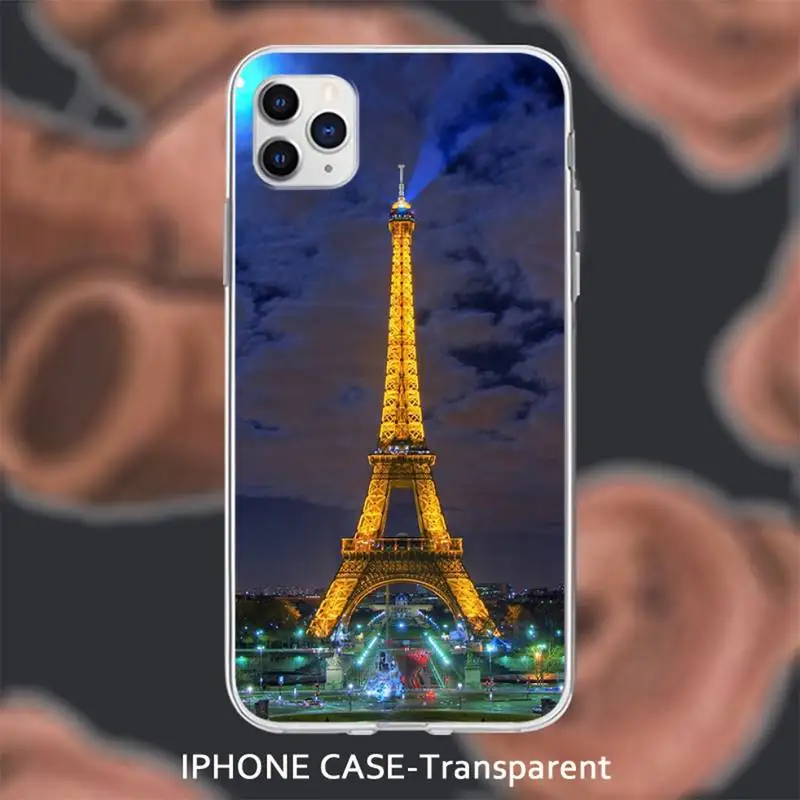 

La Tour Eiffel Eiffel Tower Transparent soft cover case for iphone se 2020 6 6s 7 8 plus x xs max xr 11 12 pro max coque