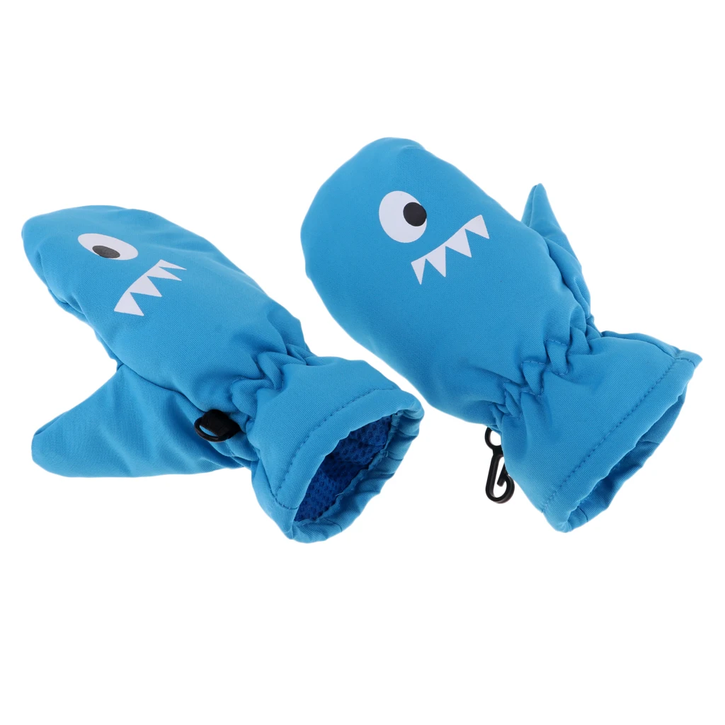 Детские варежки водонепроницаемые противоскользящие зимние лыжные перчатки