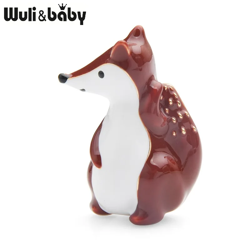 Wuli&baby, красные Милые Броши с лисой, для женщин и мужчин, сплав, животное, Повседневная брошь для вечеринки, булавки, подарки