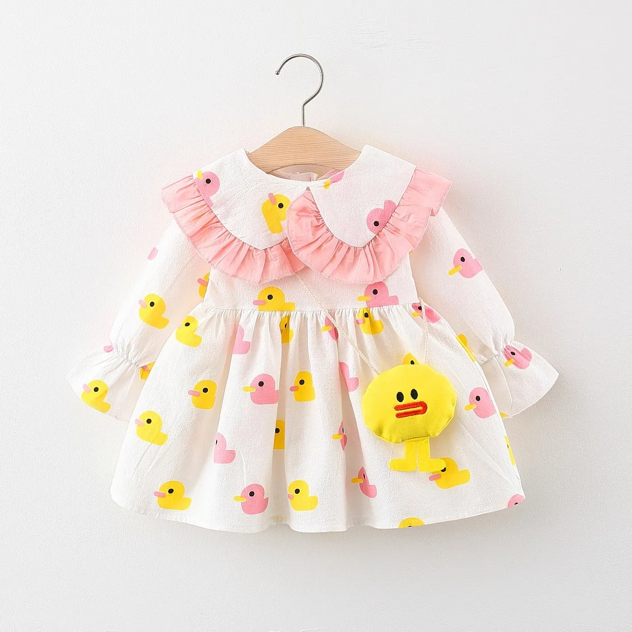 

Girls Princess Clothes Cute Spring Autumn Girls Clothes New Spring Baby Girls Korea Style Pink Plaids cotton Dress