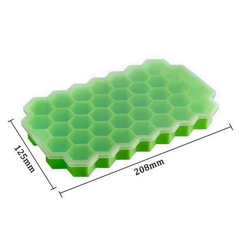 

Covered Silicone Honeycomb Ice Tray Without Cover Honeycomb Silicone Ice Tray DIY 37-cell Honeycomb Ice Tray-1