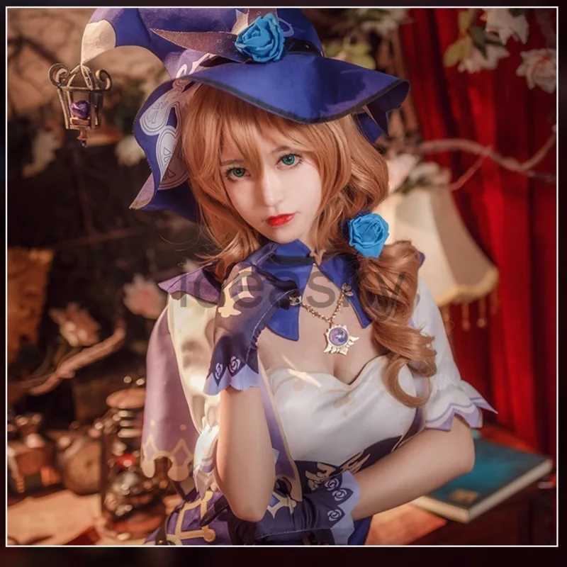 Костюм для косплея Лизы геншина из Ведьмы фиолетовой розы | Тематическая одежда и