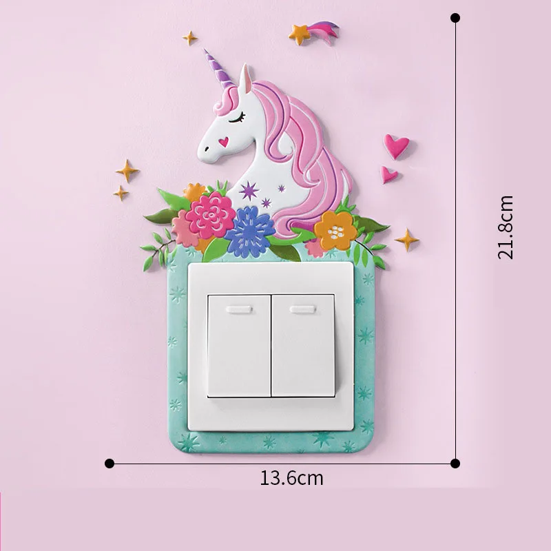 3D животных единорог Фламинго чехол мультфильм номер DecorWall силиконовый ВКЛ-ВЫКЛ