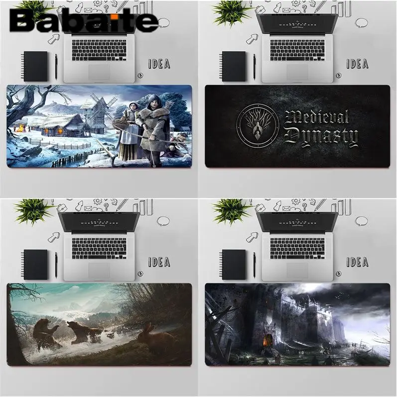 

Babaite Top Quality Medieval Dynasty Durable Rubber Mouse Mat Pad Free Shipping Large Mouse Pad Keyboards Mat