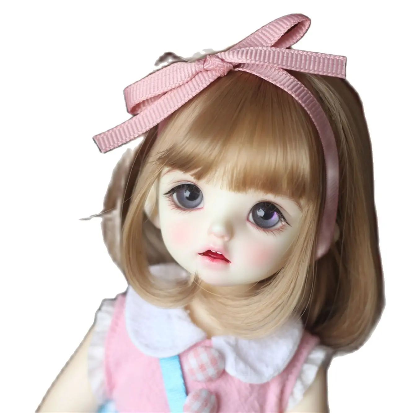 

BJD doll wig suitable for 1-3 1-4 1-6 size bjd girl wig high temperature silk cute multicolor pear flower head doll accessories
