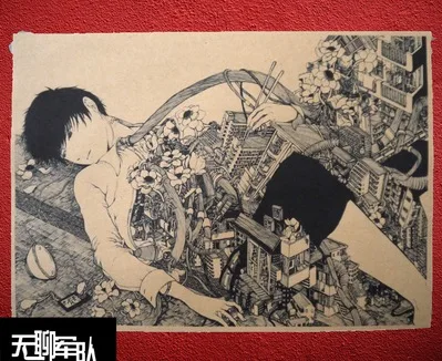 Большая фирма Shintaro Kago GURO Аниме Манга Ретро винтажная Картина на холсте постеры