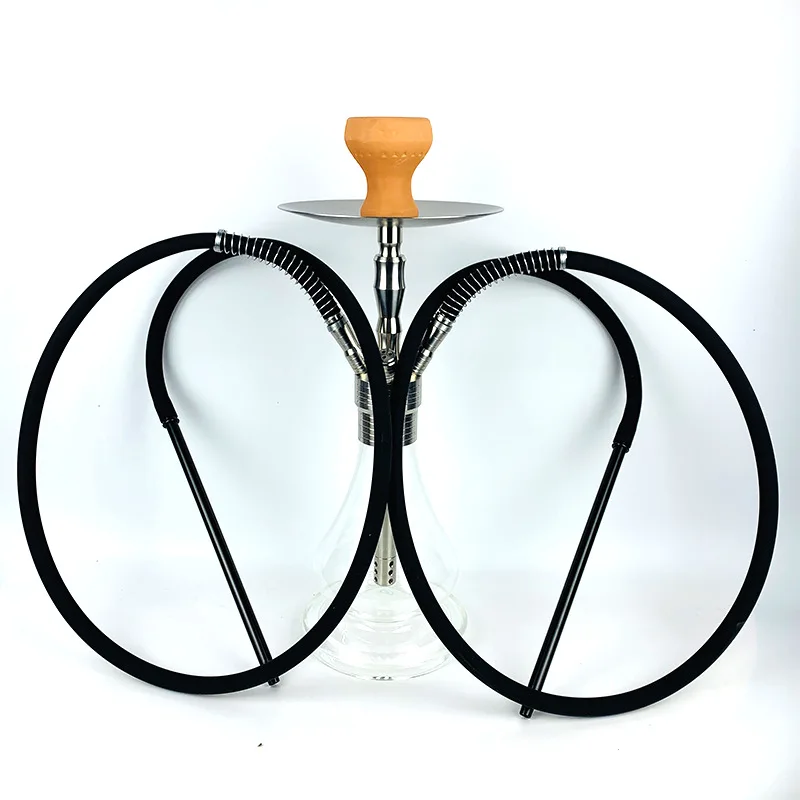 

Arabic Shisha Shelf Stainless Steel Single-tube Double-tube Silicone Tube Configuration Hookah Medium and Large Hookah