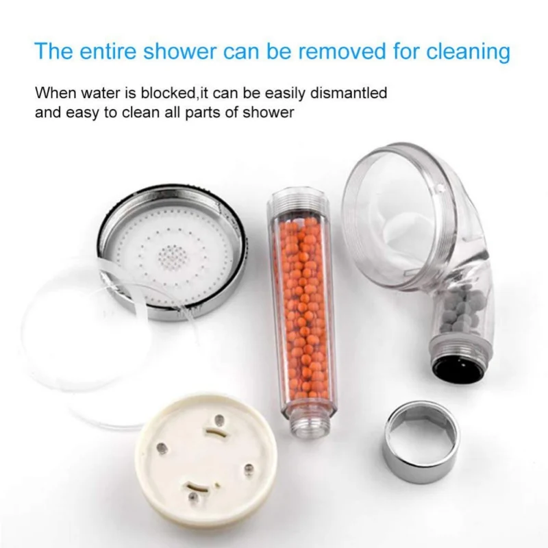 

Automatic discoloration Practical Colorful LED High-Pressure Negative Ionic Filter Handheld Shower Head Bathroom Accessories