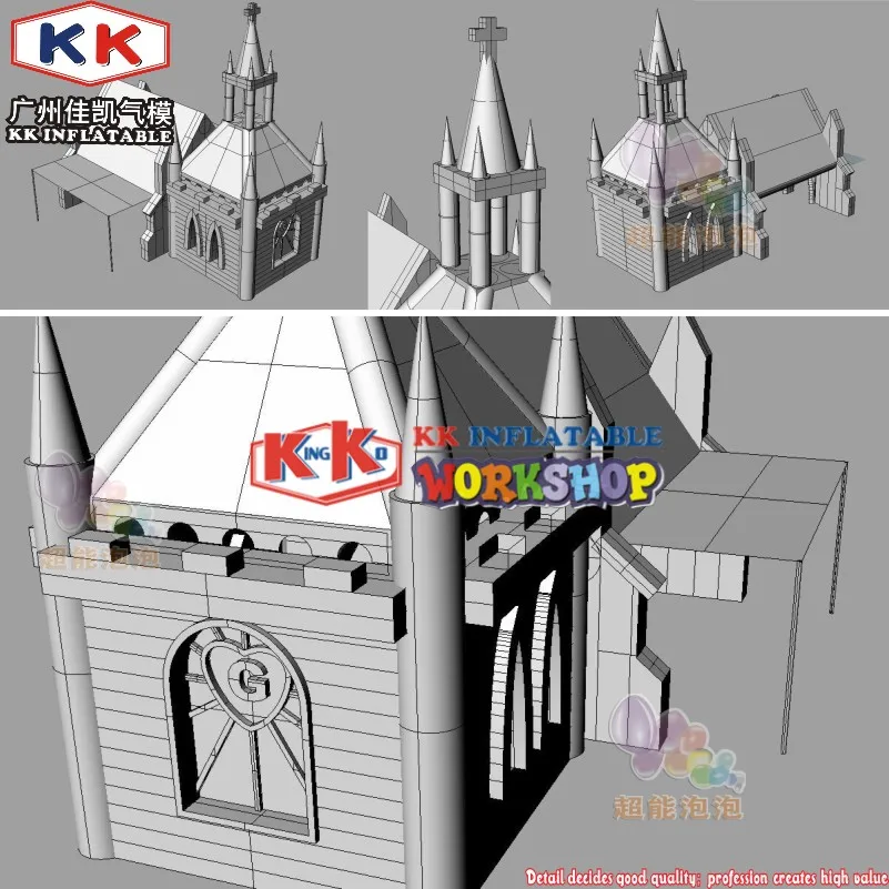 ПВХ церкви надувного шатера индивидуальный дизайн тент для вечерние