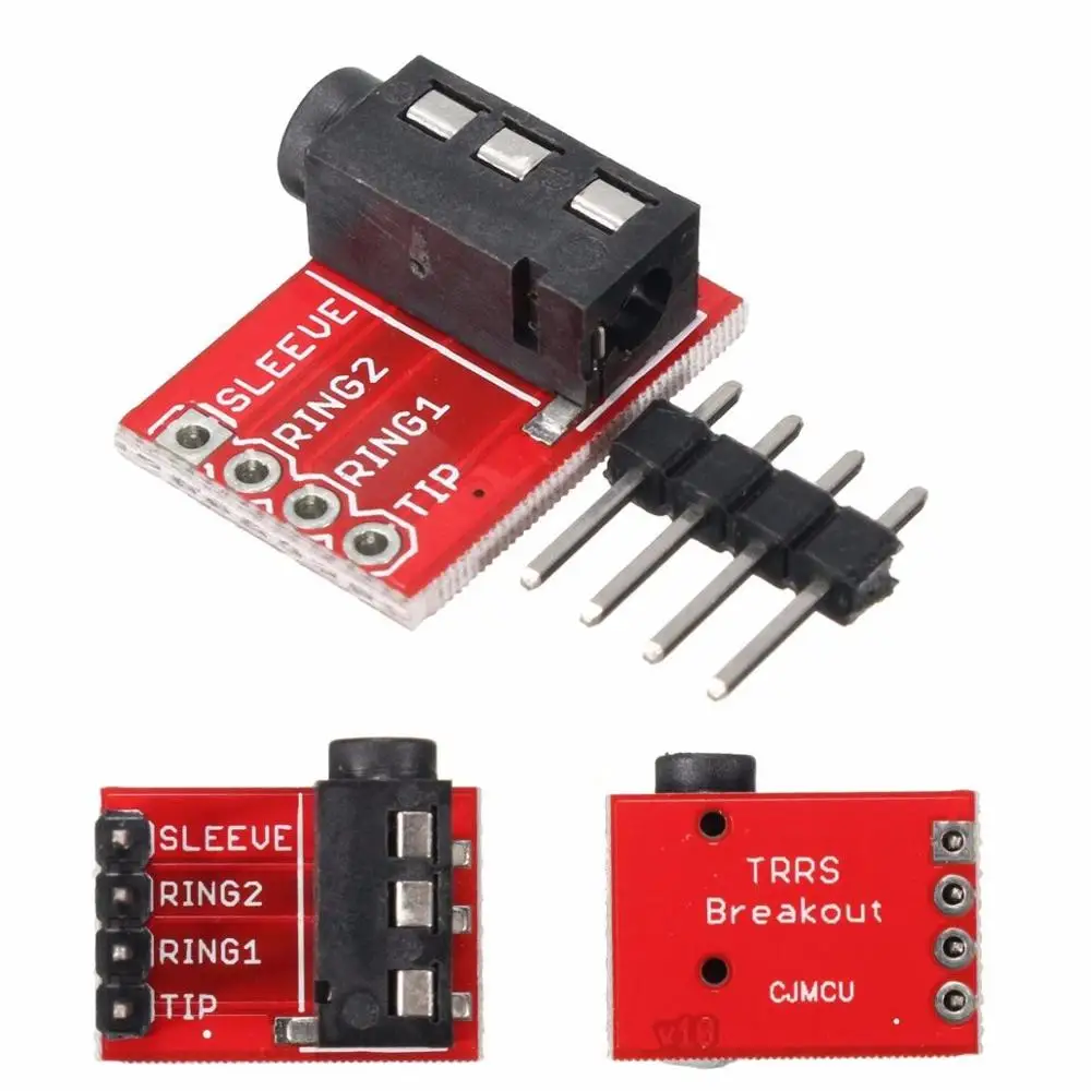 400Pcs/Lot Wholesale Price 3.5mm Plug Jack Stereo TRRS Headset Audio Socket Breakout Board Extension Module