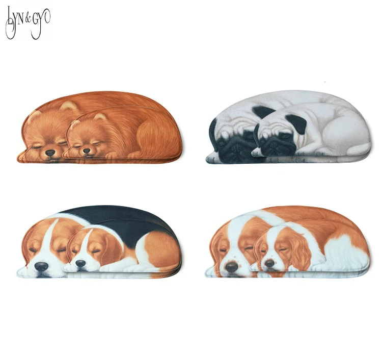 Новый креативный 3d коврик в форме собаки Нескользящие Коврики для домашних