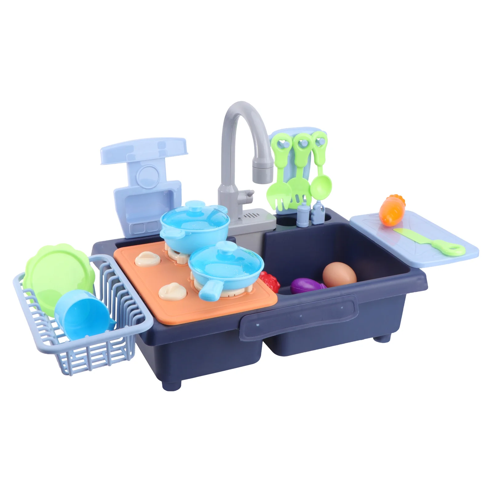 

1 Set of Children Electric Circulation Water Basin Early Educational (Blue)