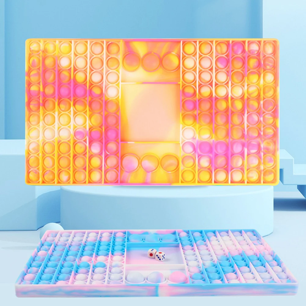 Diapas&oacute;n luminoso de silicona para ni&ntilde;os y adultos, juguetes de descompresi&oacute;n sensorial, antiestr&eacute;s, con burbujas de empuje, 32,5x19x1,8 cm-2
