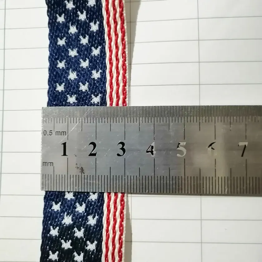 3 м/лот 30 мм синий США звезда красная лента вышивка хлопок свадебное украшение
